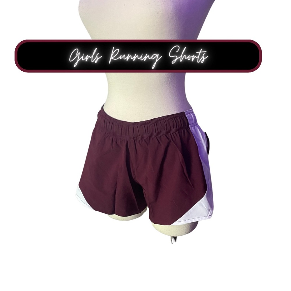 Girls Running shorts with lines brief